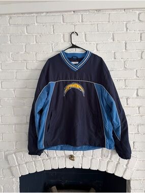 Los Angeles chargers nfl men’s pullover jacket size large